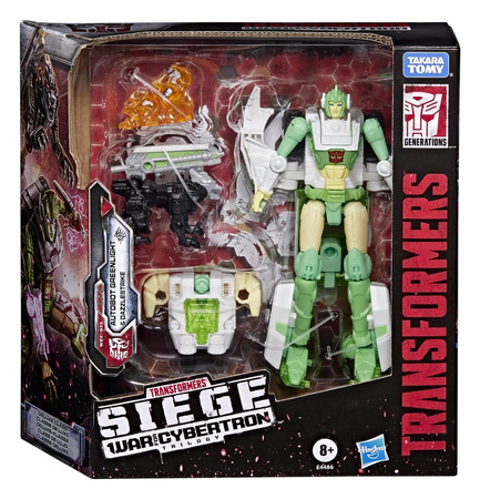 Transformers Generations War for Cybertron: Siege Deluxe Class Action Figure WFC-S15 Autobot Greenlight & Battle Masters Dazzlestrike
