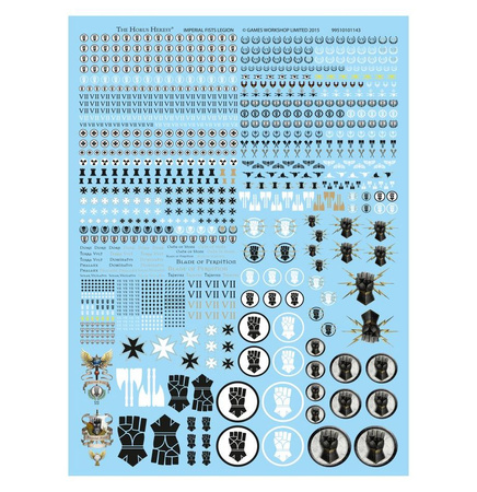 Warhammer The Horus Heresy: Legiones Astartes Imperial Fists Legion Transfer Sheet